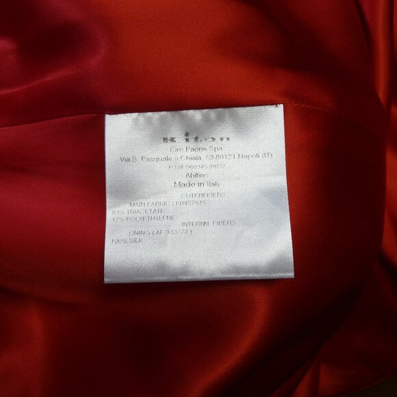 KITON Double-breasted Satin Asymmetric Hem Gown - Picture 8 of 8